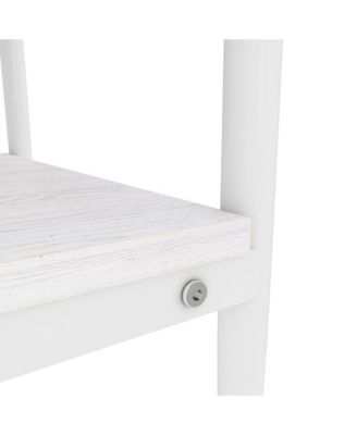  Gray Glass End Table, Set of 2