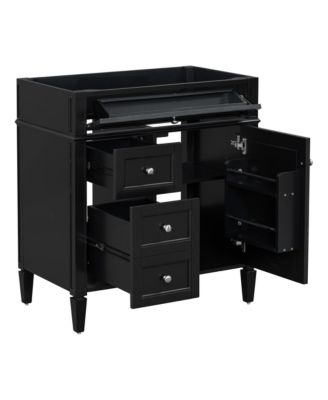 30" Bathroom Vanity without Top Sink, Modern Bathroom Storage Cabinet with 2 Drawers and a Tip-out Drawer (NOT INCLUDE BASIN)