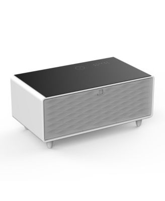 Streamdale Smart Coffee Table w/ Fridge, Speaker, Charging, Lights
