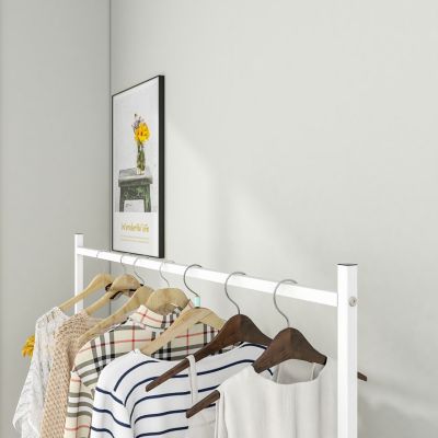 Streamdale Freestanding Garment Rack, Multi-Functional, White