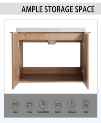 Streamdale 72" Wall-Mounted Vanity with Sink and Cabinet