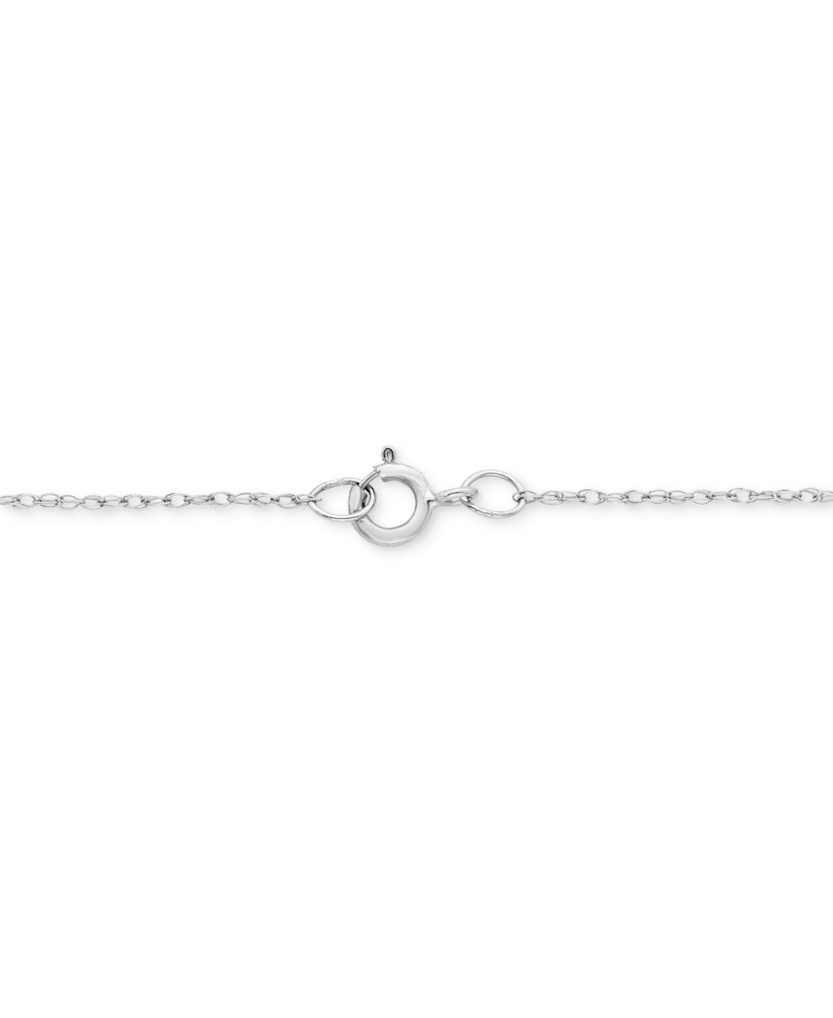 MACY'S DIAMOND ROUND & BAGUETTE CROSS 18" PENDANT NECKLACE (1/4 CT. T.W.) IN 14K WHITE GOLD 