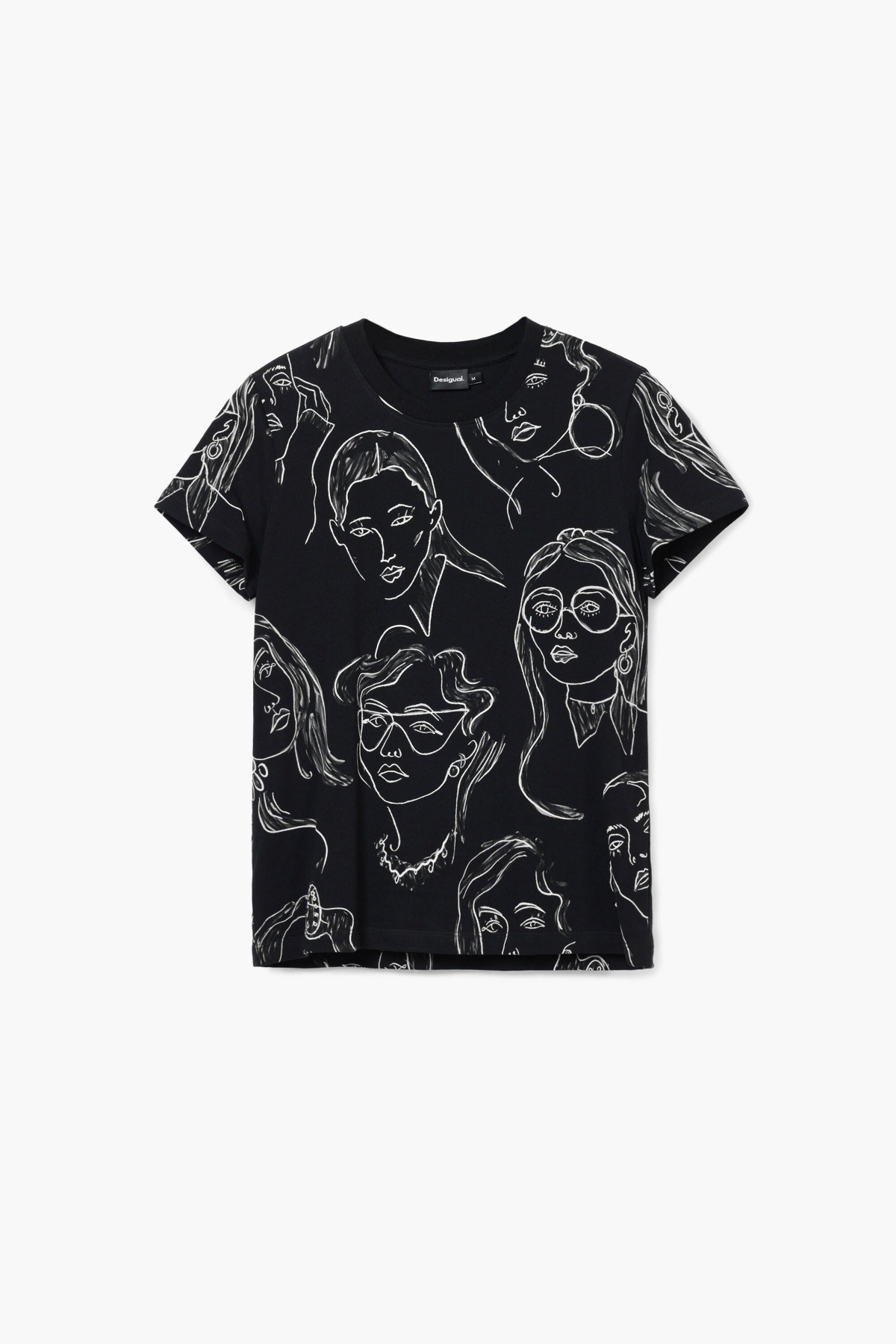 Desigual Women's Short-sleeved T-shirt with faces