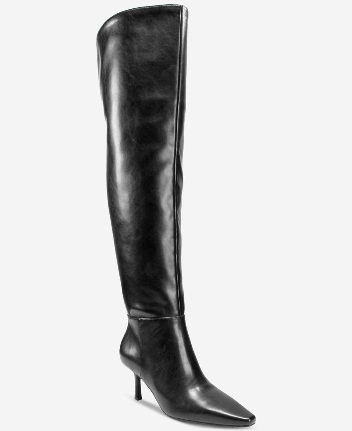 I.n.c. International Concepts Fawne Wide Calf Leather Knee High Boots Created for Macy s Cognac Smart Closet