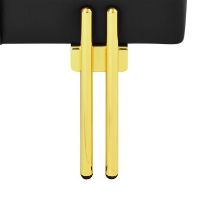 Streamdale Anti-Scratch Leather Ottoman Bench with Golden Legs