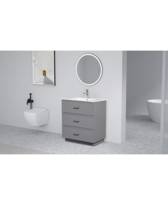 Streamdale Modern 30" Bathroom Vanity Set with Ceramic Sink and Storage