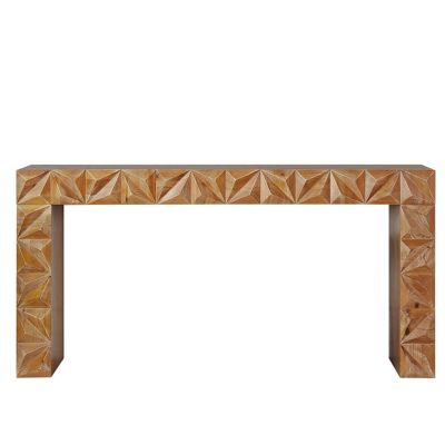 Modern Geometric Wooden Console Table