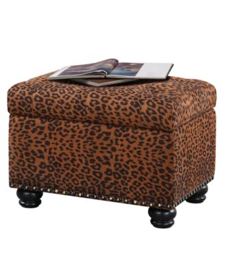 24" Printed Fabric 5th Avenue Storage Ottoman