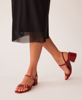 Women's Mackenzie Strappy Buckle Block Heel Dress Sandals