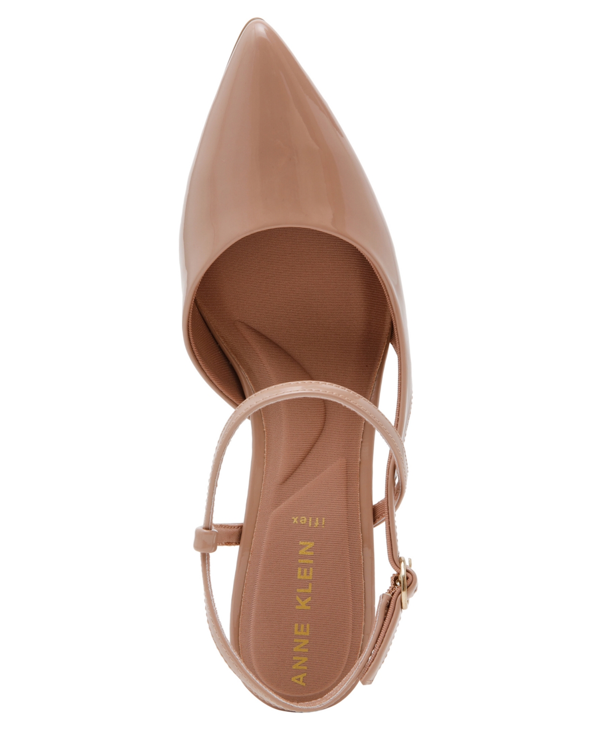 Anne Klein Women's Bliss Pointed Toe Strappy Block Heel Pumps In Almond