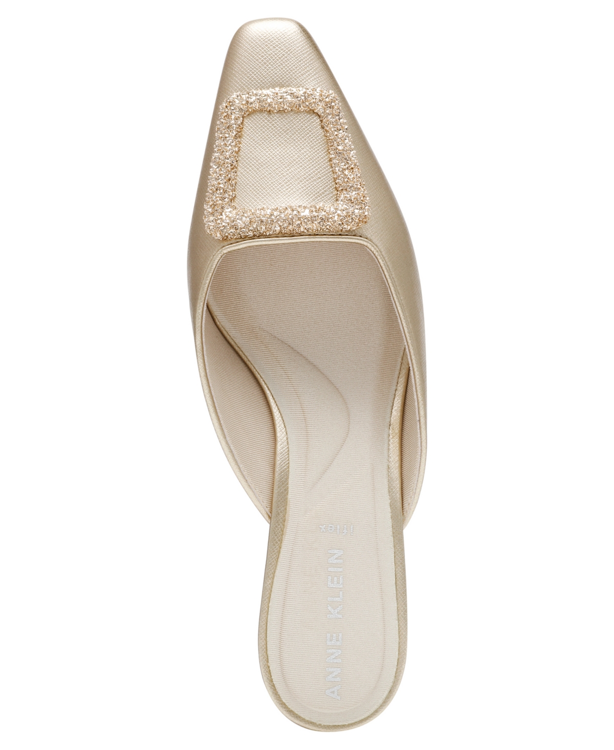 Anne Klein Women's Star Crystal Ornament Kitten Heel Mules