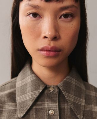 Women's Pockets Detail Check Overshirt