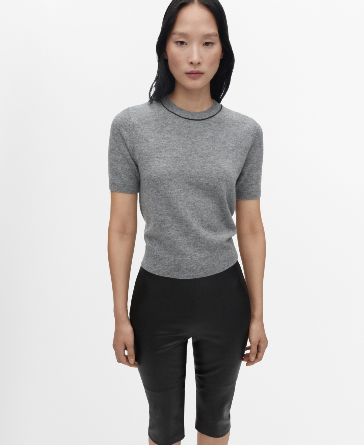 Mango Women's Short Sleeved Wool Jumper