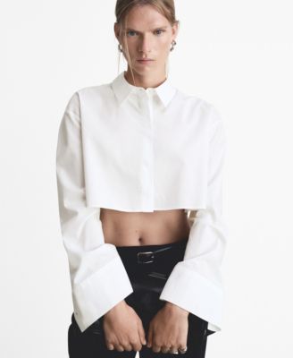 Women's Cropped Cotton Shirt