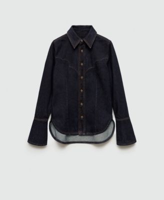 Women's Seams Detail Denim Shirt