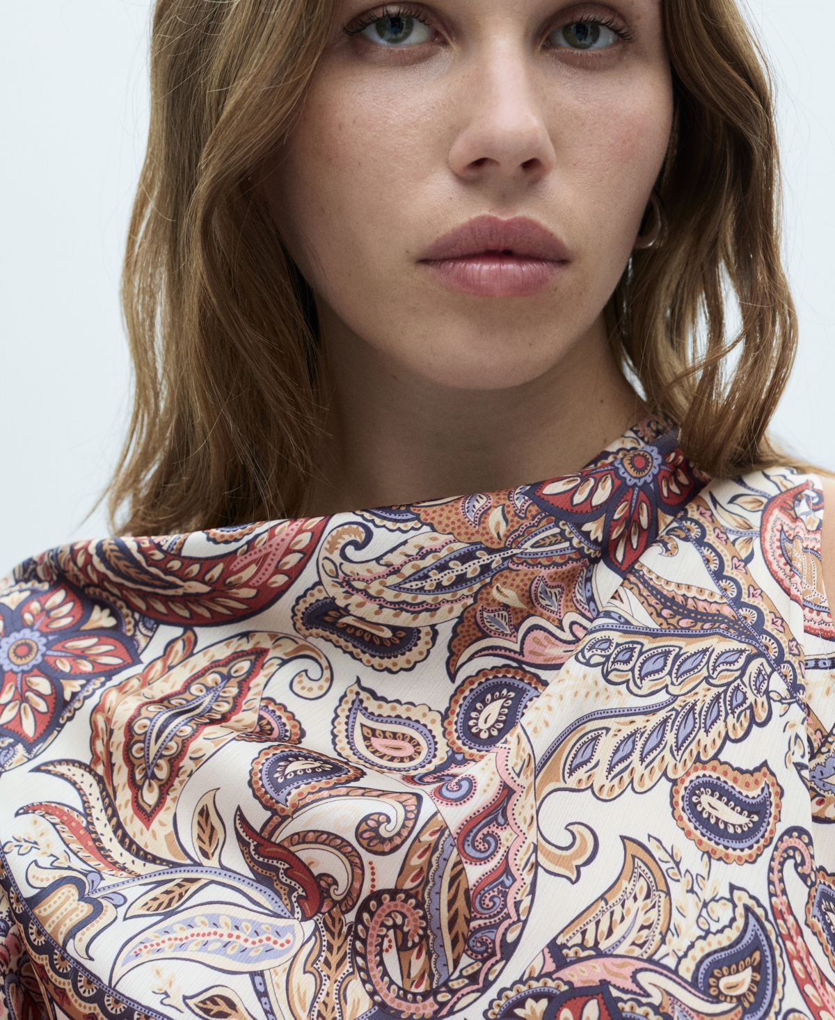 Mango Women's Satin Print Blouse