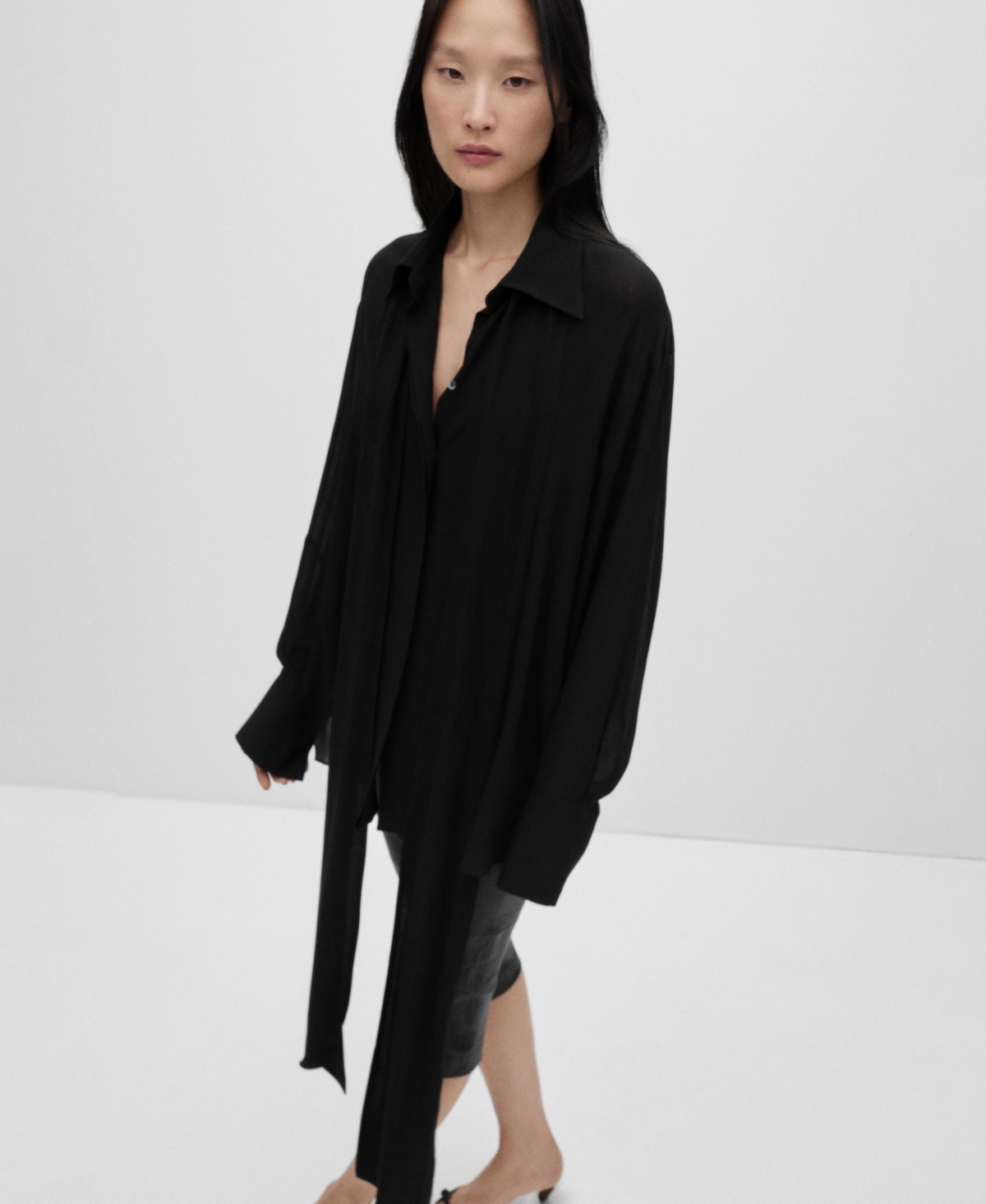 Mango Women's Semitransparent Lace Shirt