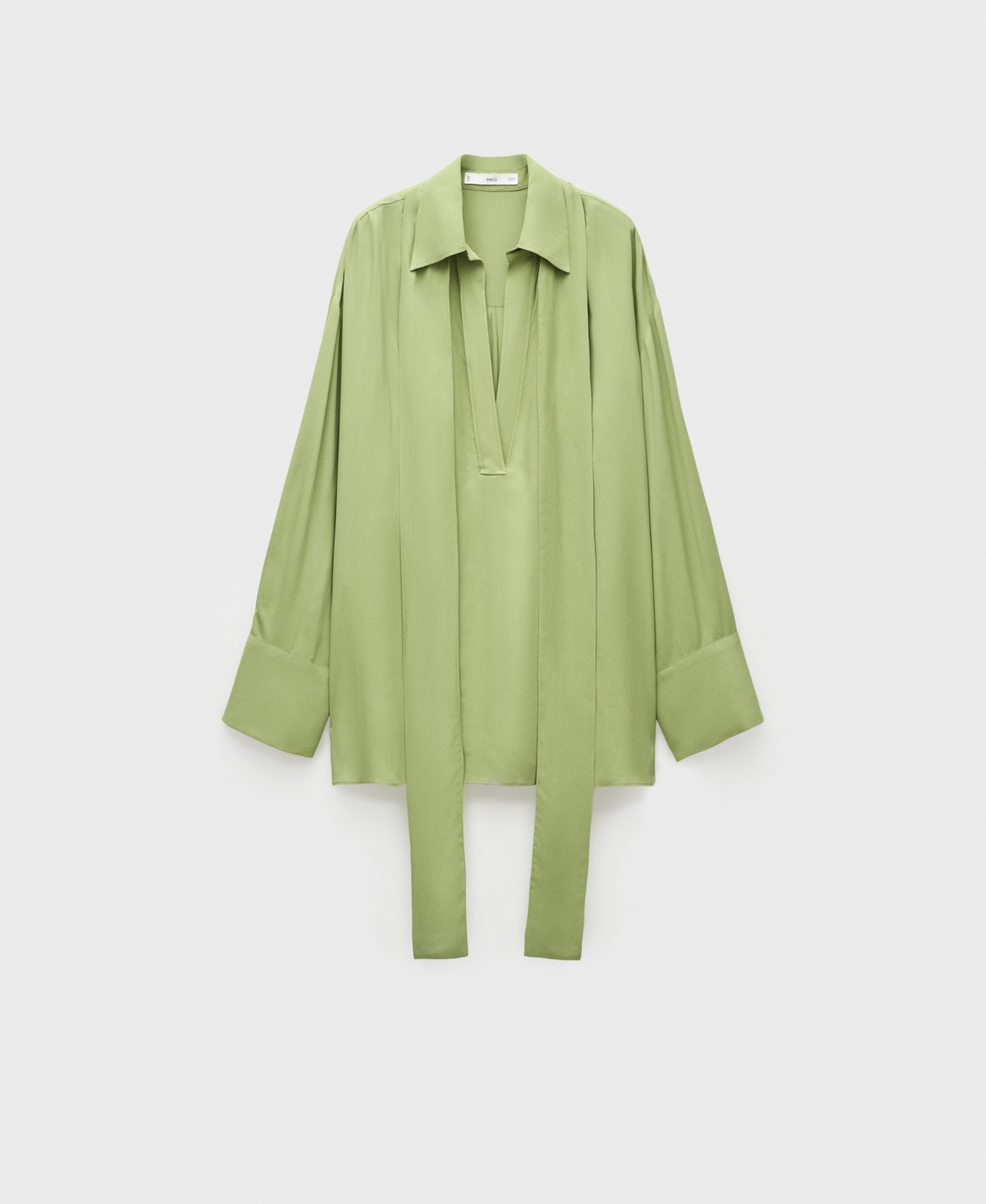 Mango Women's Chiffon Bow Blouse