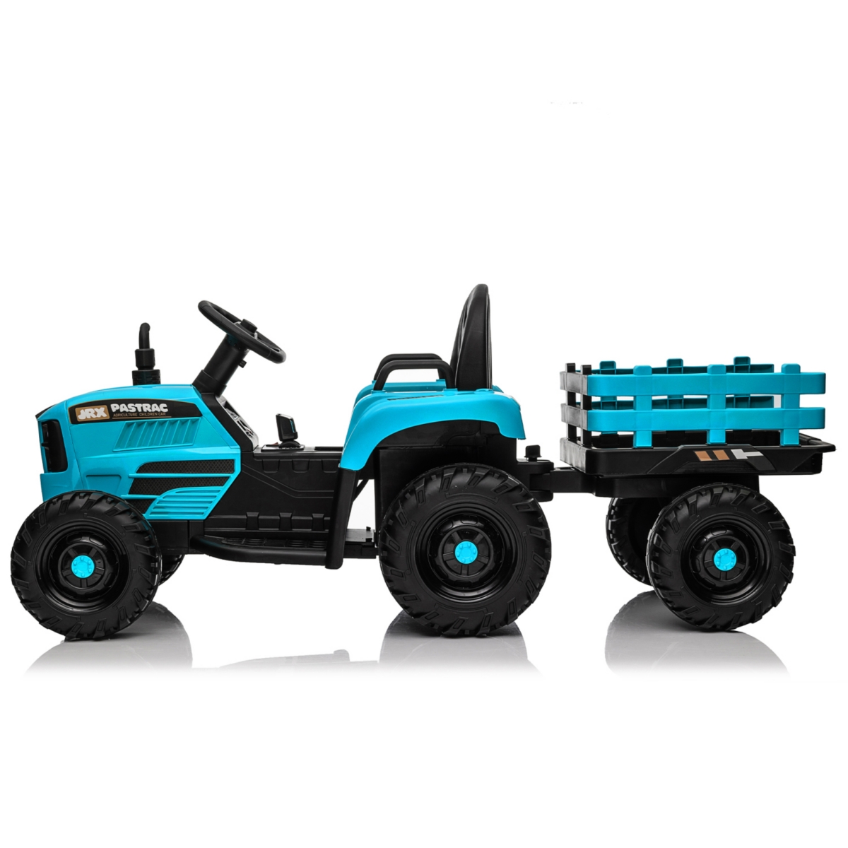 Streamdale Furniture Ride on Tractor with Trailer,24V 400W Powered Electric Tractor Toy w/Remote Control, electric car for kids, Three speed adjustabl