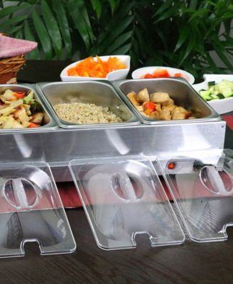3 Section Buffet Server Food Warmer
