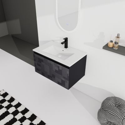 30" Wall-Mounted Vanity with Sink & Soft-Close Door