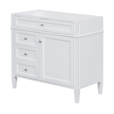Modern 36'' Bathroom Vanity Cabinet with 3 Drawers, Adjustable Shelf, and Tip-Out Drawer