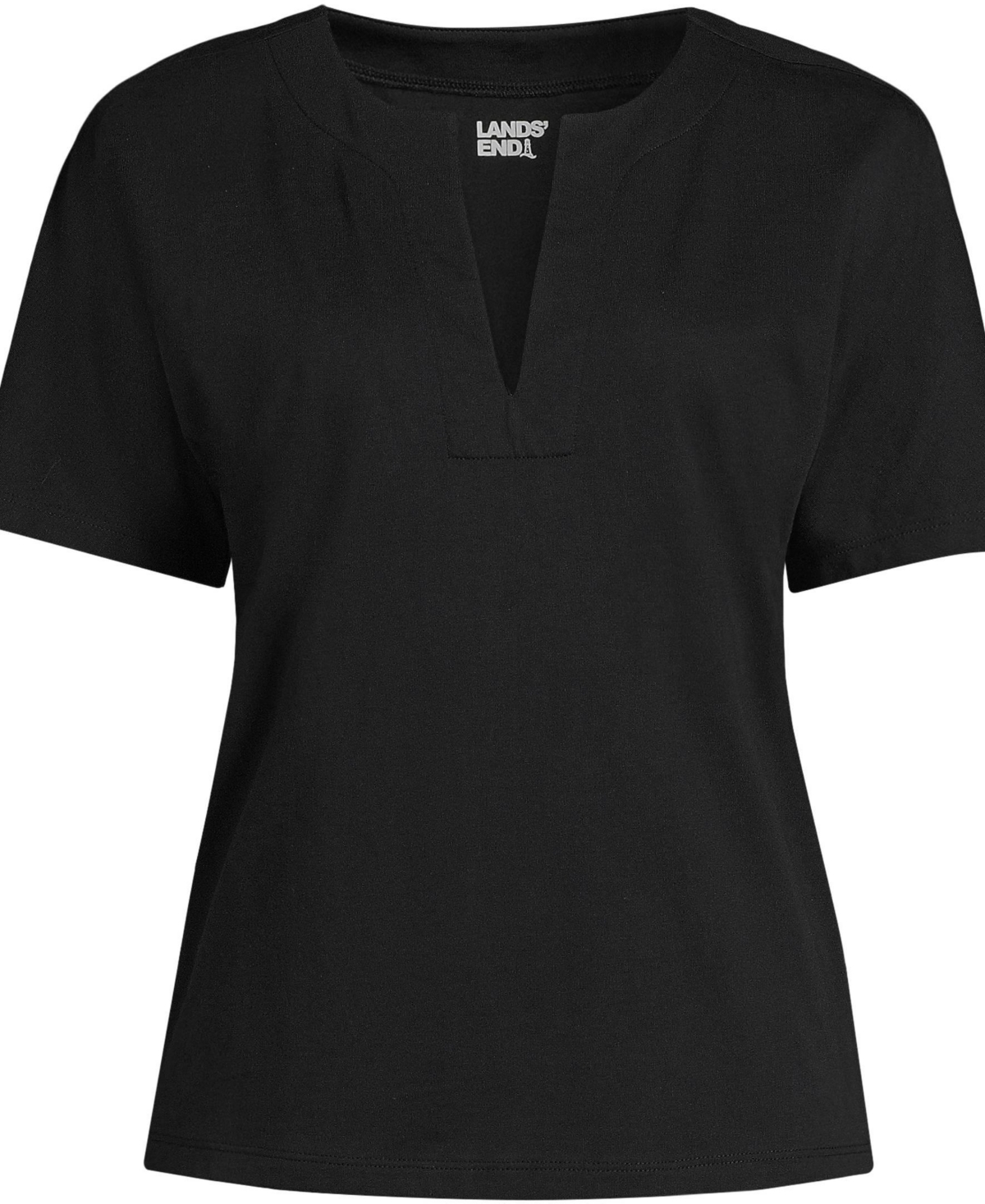 Lands' End Women's Supima Notch Neck T-shirt