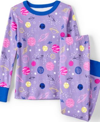 Kids Long Sleeve Top and Bottom Snug Fit Pajama Set