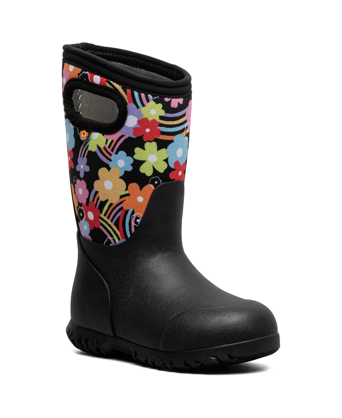 Bogs Little And Big Girls York Boot In Black Multi