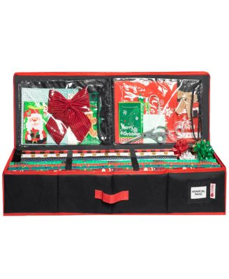 Wrapping Paper Storage Container. Fits up to 27 Rolls 1.37&amp;#x22; Diam 41.25&amp;#x22; L x 14.25&amp;#x22; W x 5.5&amp;#x22; H