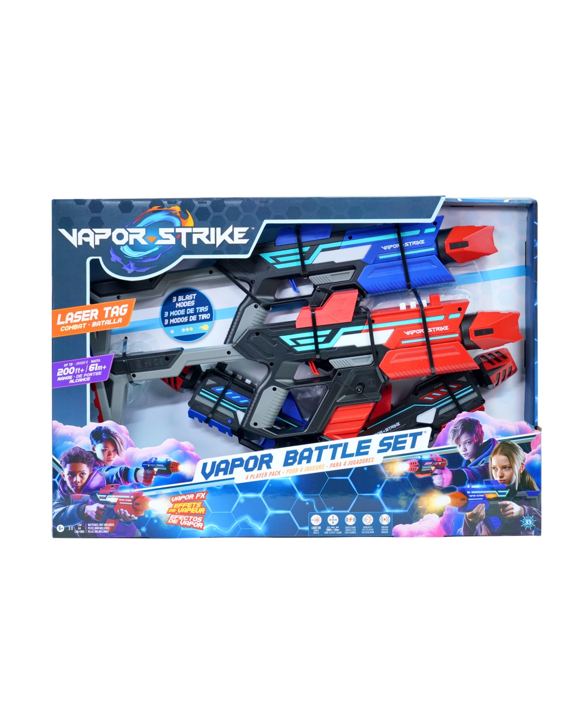 Vapor Strike 4 Player Laser Tag Battle Set
