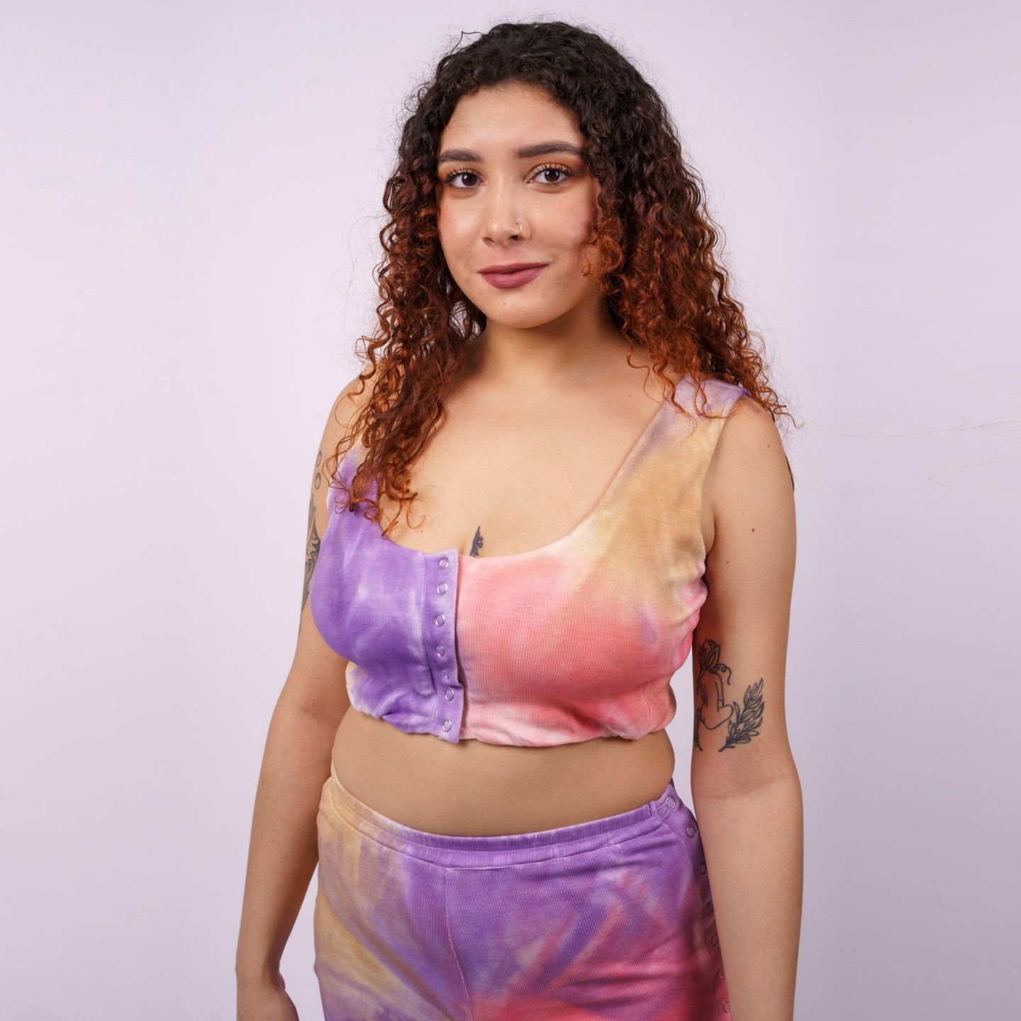 Женский топ SPARKIES Tie-Dyed Quinn with Front Opening — фото 1