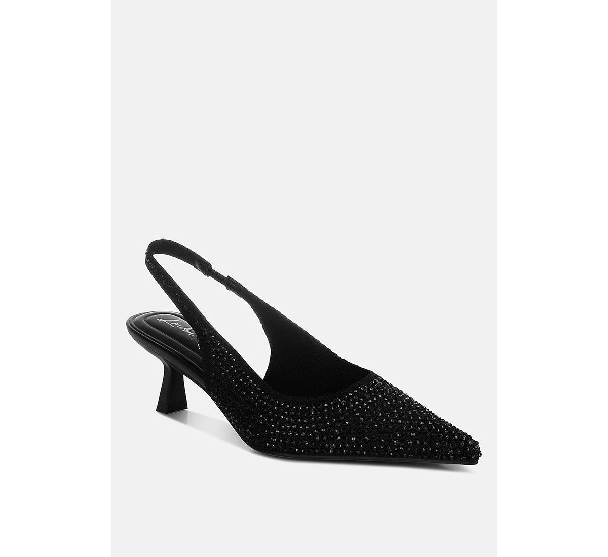 London Rag Julep Flyknit Rhinestone Slingback Sandals