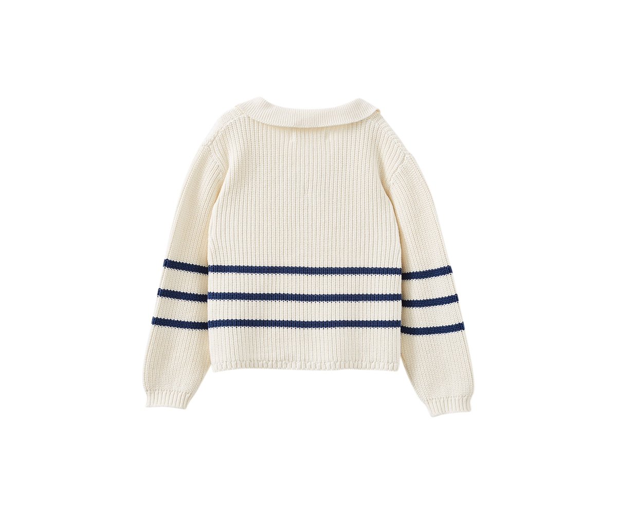 Cotton On Girls Vida Knit Jumper -vintage navy stripe
