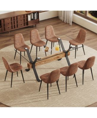 Simplie Fun Dining table. Modern tempered glass dining table. Large ...