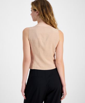 売れ筋商品|||バースリー カットソー トップス レディース Women's Sleeveless Square-Neck Vest, Exclusively at Macy's Bright Whi Bar III Women's Sleeveless Square-Neck Vest, Exclusively at
