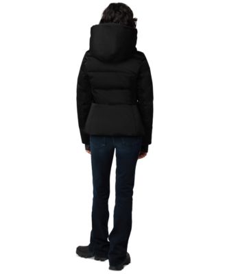 Women's Hooded Zip-Front Down Puffer Coat