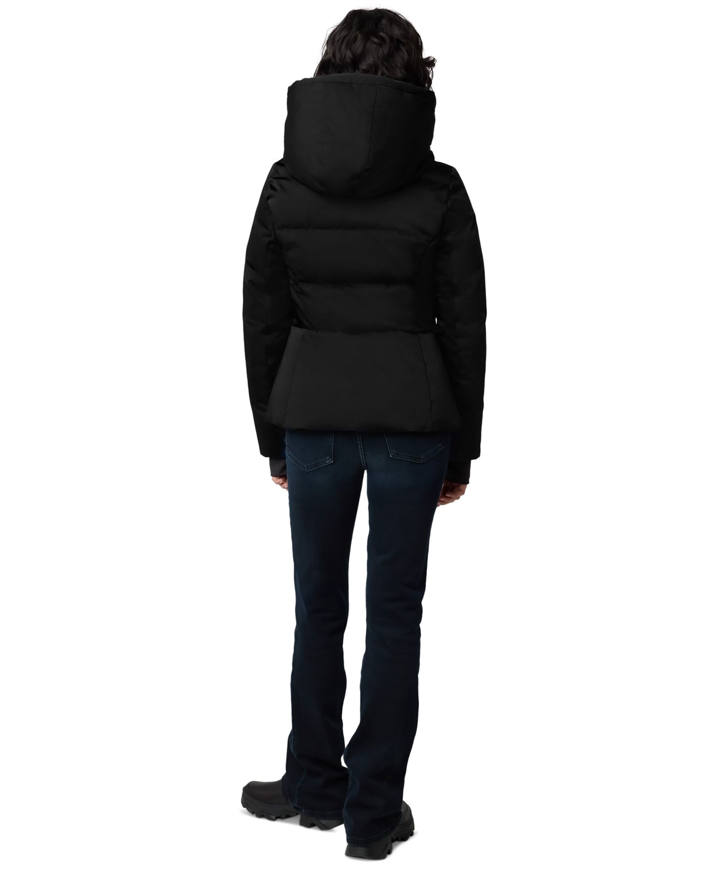 Женская куртка Soia & Kyo Hooded Zip-Front Down Puffer, цвет: Чёрный — фото 7