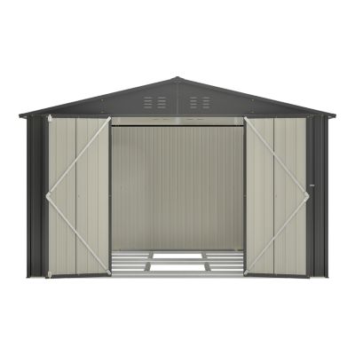 Streamdale Outdoor Metal Shed with Lockable Doors (10x8 FT