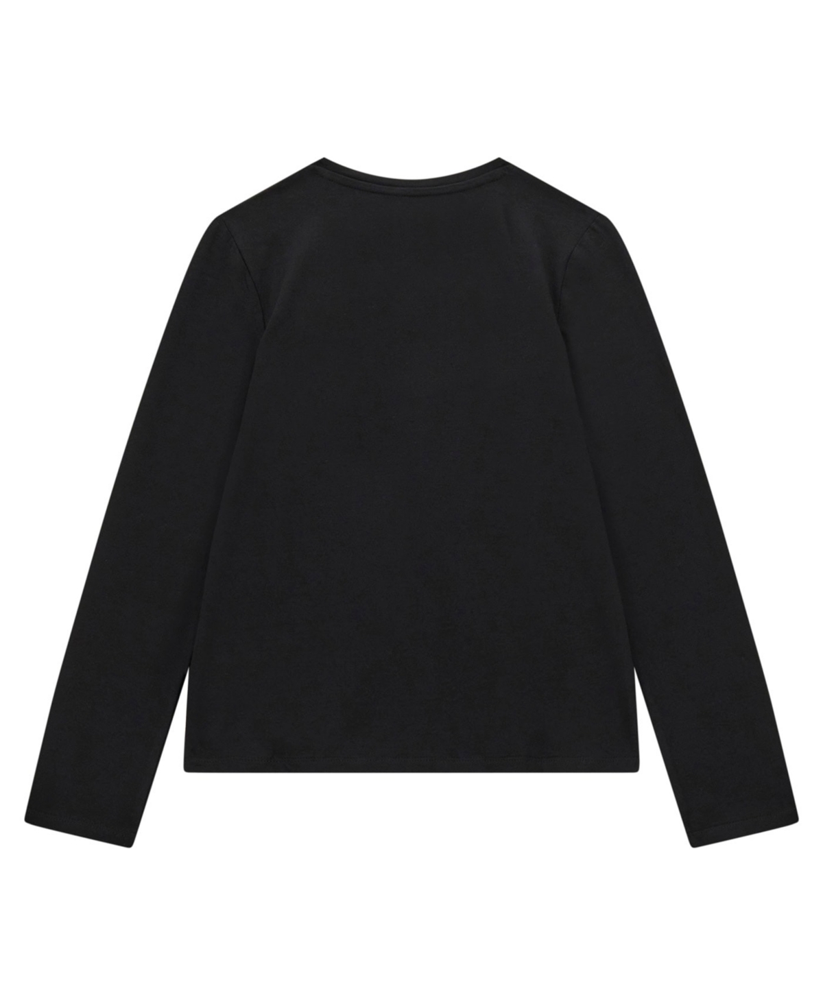 Guess Big Girls Long Sleeve Graphic T-shirt In Black