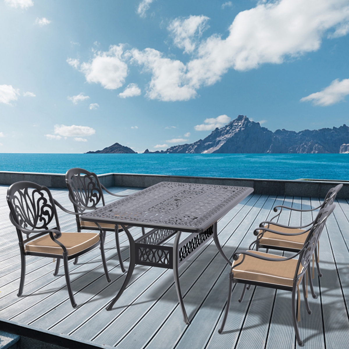 Streamdale 5-Piece Patio Furniture Set with Cushions