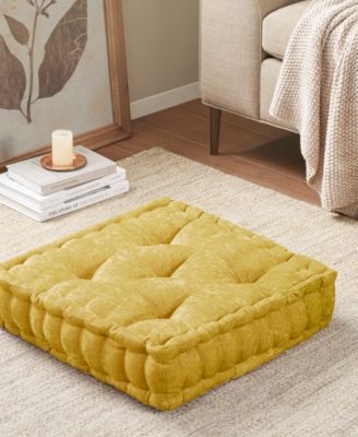 Azza Chenille Decorative Floor Pillow, 20" x 20"