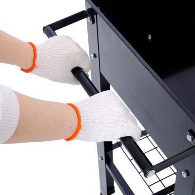 Streamdale Elevated Metal Planter Mobile, Ergonomic, Black