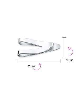 V-Shaped Large Wide Strong Plain Money Clip Card Holder Stainless Steel