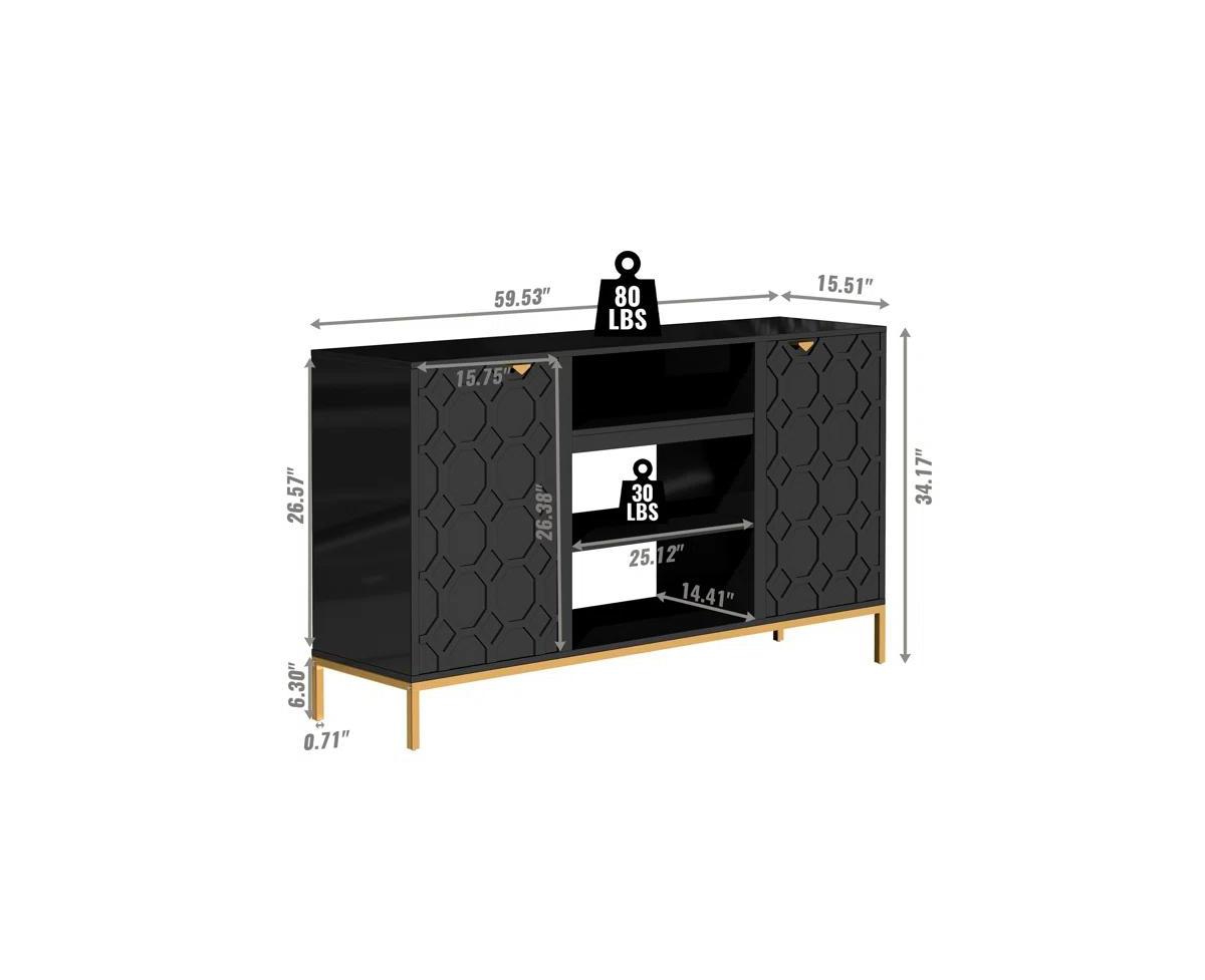 Boyel Living Stylish Multifunctional Tv Stand with Ample Storage and Elegant Design