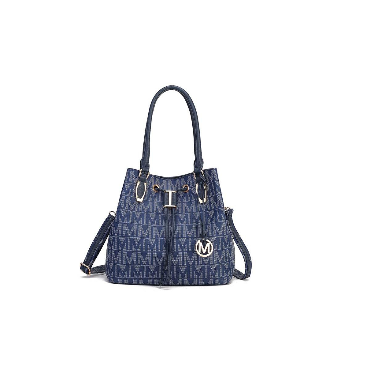 Jane Signature Casual Handbag Bucket Bag by Mia K - Navy blue