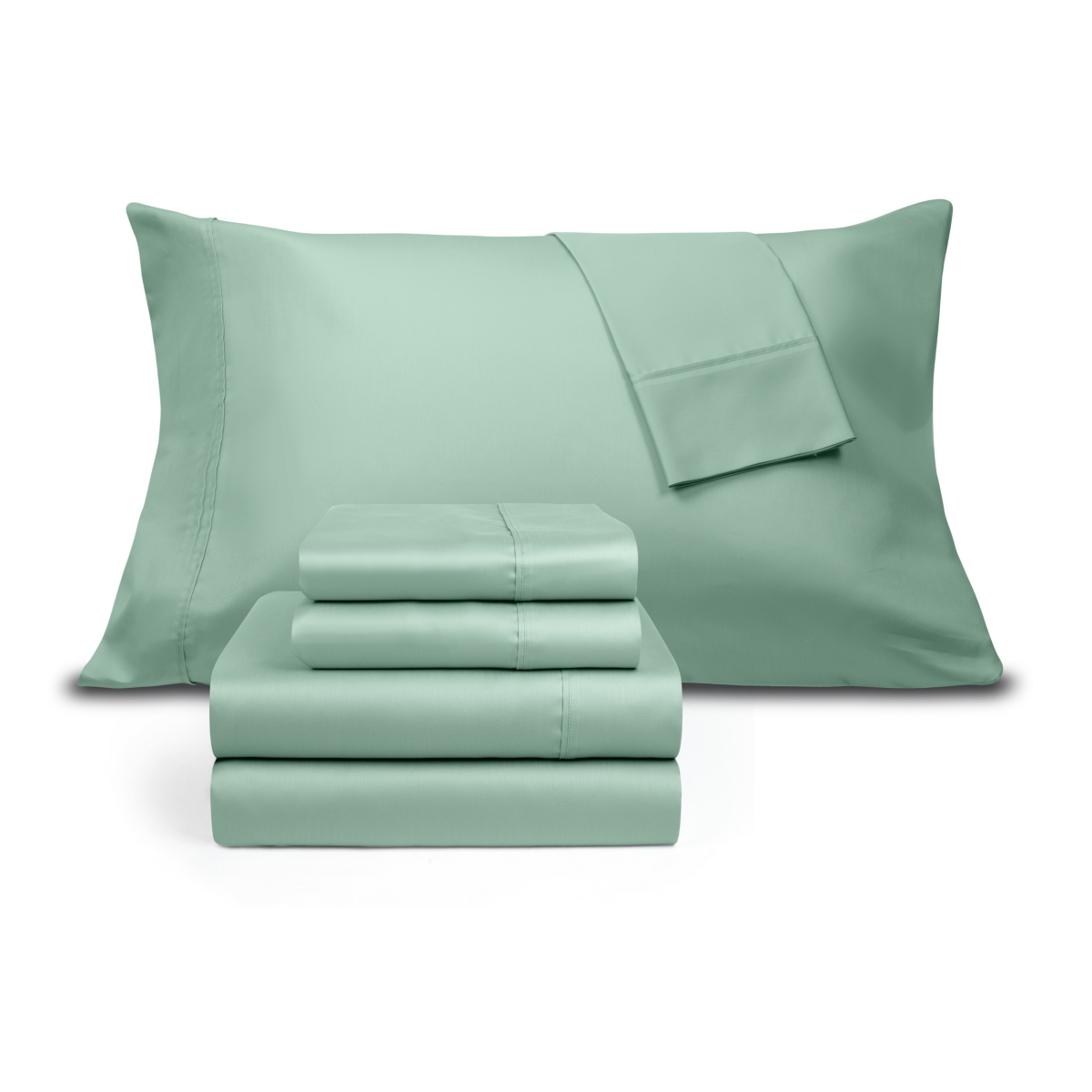 Fairfield Square Collection Brookline 1400 Thread Count 6 Pc. Sheet Set, King, Exclusively At Macy's In Teal