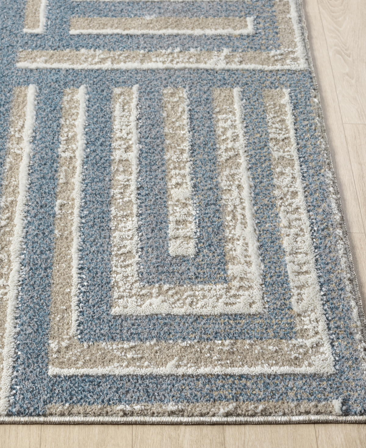 Lr Home Willa Vis-1 5'3"x7' Area Rug In Beige,blue