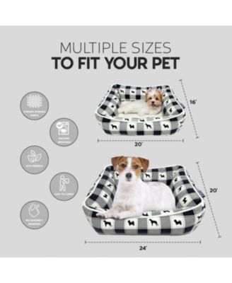 Paw & Decor Paws and Decor All Over Plaid Dogs Cuddler Pet Bed, Stellar Design Printed Dog Beds, Durable & Ultra-Plush Material