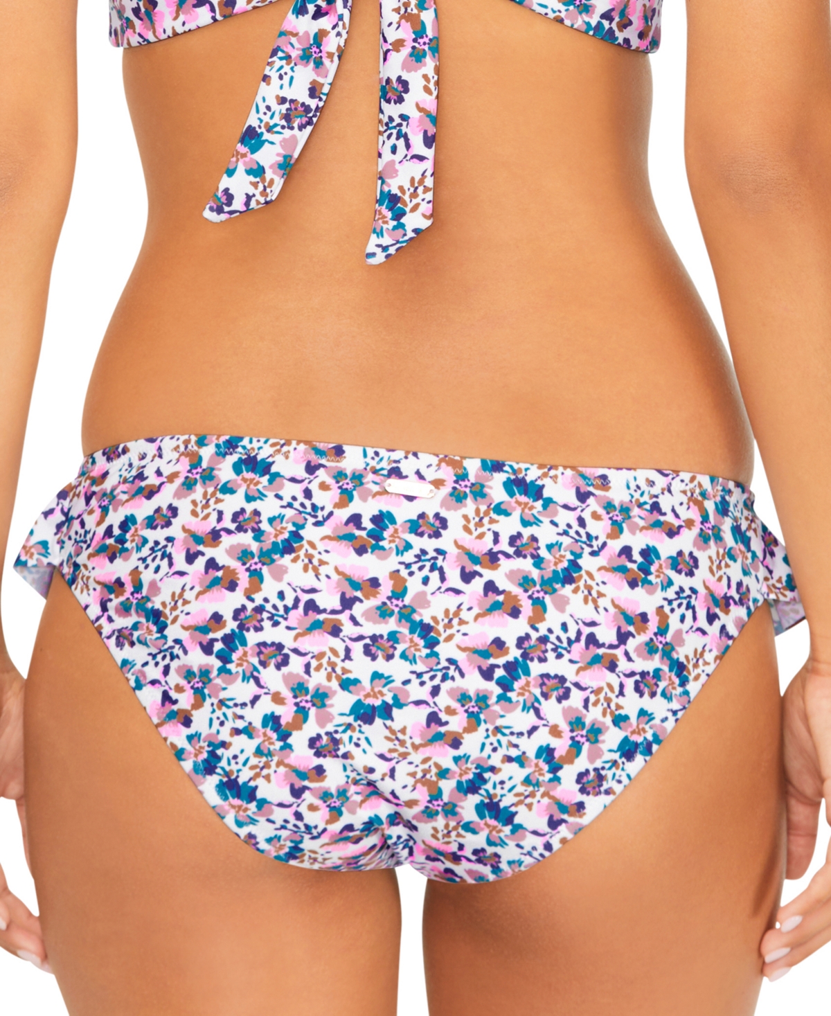 RAISINS JUNIORS' RUFFLE-TRIMMED BIKINI BOTTOMS 